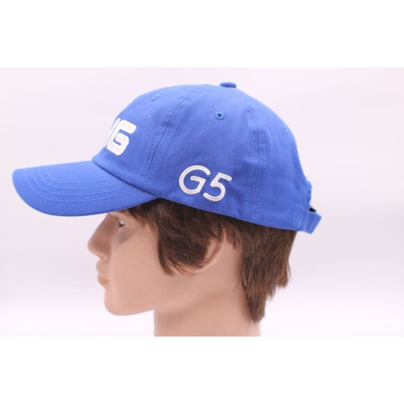 Ping G5 Blue Adjustable Golf Hat Cap Embroidered Logo Cotton Buckle Strap OSFM - Picture 8 of 9